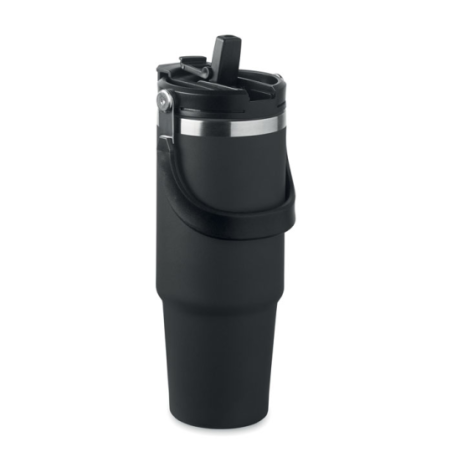 Gourde isotherme personnalisable en inox recyclé avec paille 850 ml - SUMA