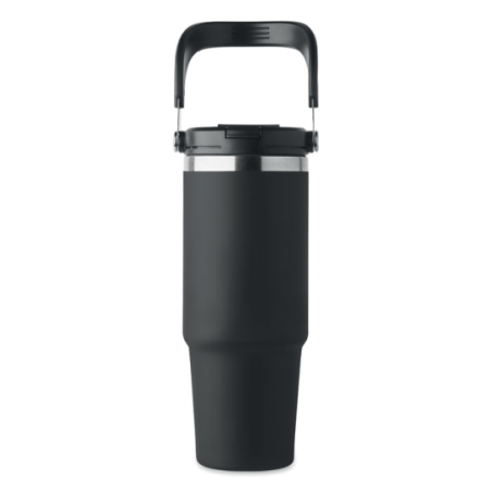 Gourde isotherme personnalisable en inox recyclé avec paille 850 ml - SUMA