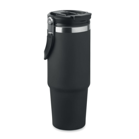 Gourde isotherme personnalisable en inox recyclé avec paille 850 ml - SUMA