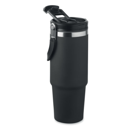 Gourde isotherme personnalisable en inox recyclé avec paille 850 ml - SUMA