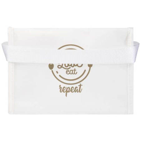 Sac isotherme personnalisé en polyester non tissé recyclé certifié GRS pour 6 canettes 4L Sac isotherme personnalisé en polyester non tissé recyclé certifié GRS pour 6 canettes 4L