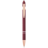 Stylo bille personnalisable en aluminium recyclé avec finition or rose encre bleue Stylo bille personnalisable en aluminium recyclé avec finition or rose encre bleue
