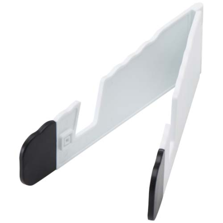 Support pliable publicitaire pour tablette et téléphone en plastique recyclé Support pliable publicitaire pour tablette et téléphone en plastique recyclé