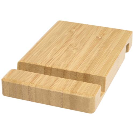 Support personnalisable en bambou à 2&nbsp;angles pour tablettes et téléphone