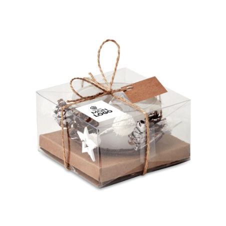 Bougeoir personnalisable en verre décoré pour Noël