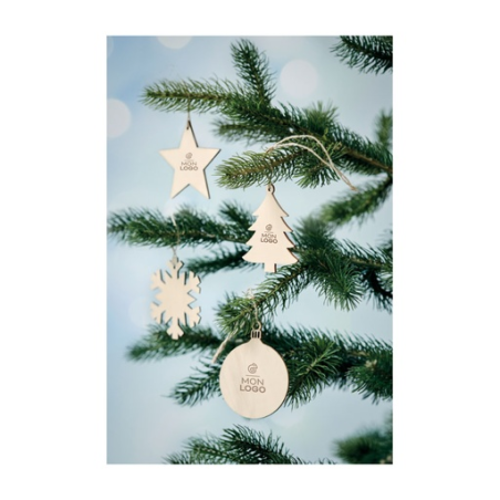 Décoration de Noël personnalisée en forme de flocon en contreplaqué et corde de jute Décoration de Noël personnalisée en forme de flocon en contreplaqué et corde de jute