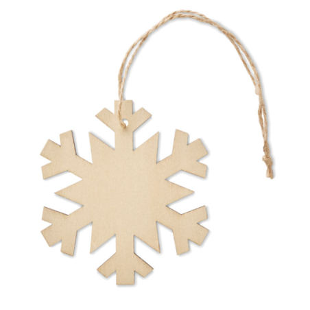 Décoration de Noël personnalisée en forme de flocon en contreplaqué et corde de jute Décoration de Noël personnalisée en forme de flocon en contreplaqué et corde de jute