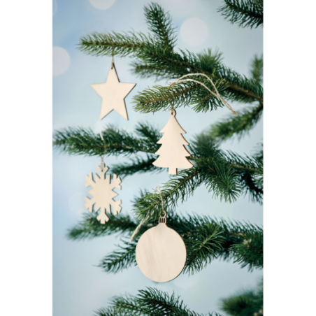 Décoration de Noël personnalisée en forme de flocon en contreplaqué et corde de jute Décoration de Noël personnalisée en forme de flocon en contreplaqué et corde de jute