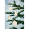Décoration de Noël personnalisée en forme de flocon en contreplaqué et corde de jute Décoration de Noël personnalisée en forme de flocon en contreplaqué et corde de jute