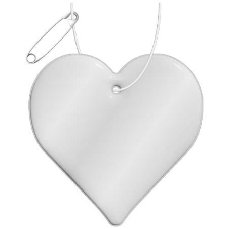 Attache personalisable en forme de cœur RFX™ en PVC réfléchissant Attache personalisable en forme de cœur RFX™ en PVC réfléchissant