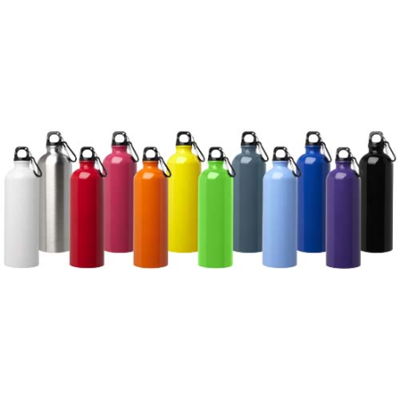 Gourde personnalisable simple paroi en acier recyclé certifié RCS avec mousqueton 750 ml Gourde personnalisable simple paroi en acier recyclé certifié RCS avec mousqueton 750 ml