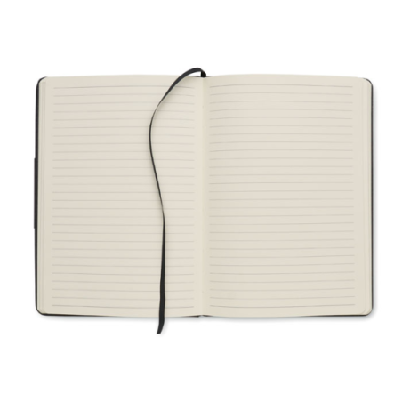 Coffret cadeau personnalisé de luxe 3 pièces avec un carnet A5 en RPET, stylo à bille twist et bouteille en acier inox à double 