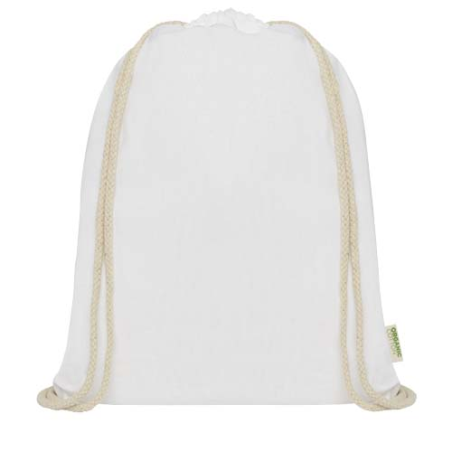 Sac à cordelette personnalisable en coton biologique ceritifié GOTS Orissa 100 g/m² 5L Sac à cordelette personnalisable en coton biologique ceritifié GOTS Orissa 100 g/m² 5L