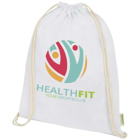 Sac à dos personnalisé avec cordon en coton organique Orissa 140 g/m² GOTS 5L Sac à dos personnalisé avec cordon en coton organique Orissa 140 g/m² GOTS 5L