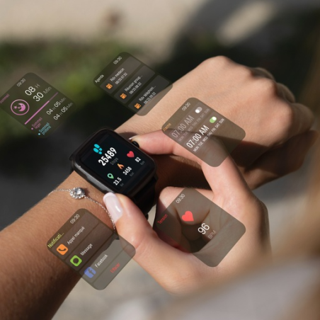 Montre connectée personnalisable avec un écran tactile 1,85" Otchi Montre connectée personnalisable avec un écran tactile 1,85" Otchi