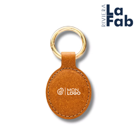 Porte-clé personnalisable ovale en cuir recyclé Oeko Tex - Made in France - La Fab Riviera Porte-clé personnalisable ovale en cuir recyclé Oeko Tex - Made in France - La Fab Riviera