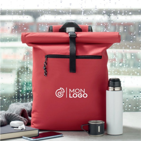 Sac à dos personnalisable pour ordinateur 15" roll top - IREA Sac à dos personnalisable pour ordinateur 15" roll top - IREA