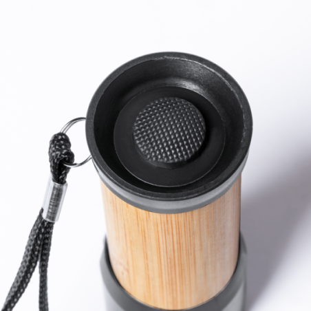 Lampe torche personnalisable 9 LEDs en ABS et bambou - Freddie Lampe torche personnalisable 9 LEDs en ABS et bambou - Freddie