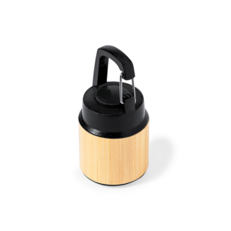 Lampe torche personnalisable 3 LEDs avec mousqueton en ABS et bambou - Gus Lampe torche personnalisable 3 LEDs avec mousqueton en ABS et bambou - Gus