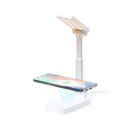 Lampe pliante personnalisable 28 LEDs et chargeur à induction 10W - Cirgux Lampe pliante personnalisable 28 LEDs et chargeur à induction 10W - Cirgux