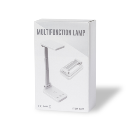 Lampe pliante personnalisable 28 LEDs et chargeur à induction 10W - Cirgux Lampe pliante personnalisable 28 LEDs et chargeur à induction 10W - Cirgux