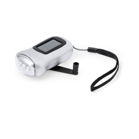 Lampe de poche solaire & dynamo personnalisée en ABS résistant 3 LED - Rogla Lampe de poche solaire & dynamo personnalisée en ABS résistant 3 LED - Rogla