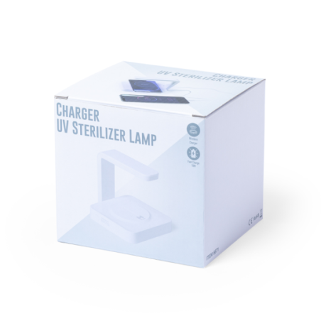 Lampe personnalisable avec stérilisateur UV et chargeur 10W - Blay Lampe personnalisable avec stérilisateur UV et chargeur 10W - Blay