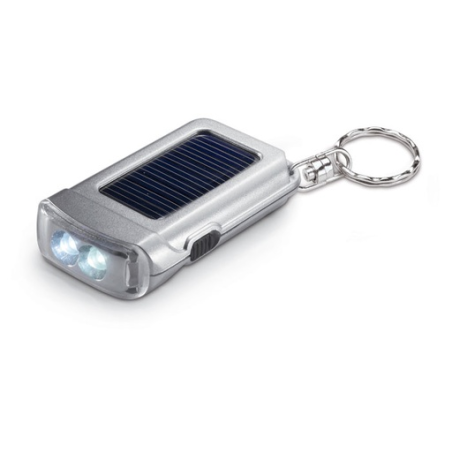 Lampe torche solaire publicitaire 2 LED avec attache porte-clés - RINGAL Lampe torche solaire publicitaire 2 LED avec attache porte-clés - RINGAL