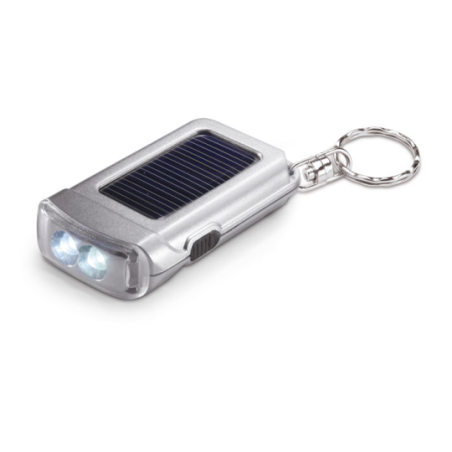 Lampe torche solaire publicitaire 2 LED avec attache porte-clés - RINGAL Lampe torche solaire publicitaire 2 LED avec attache porte-clés - RINGAL