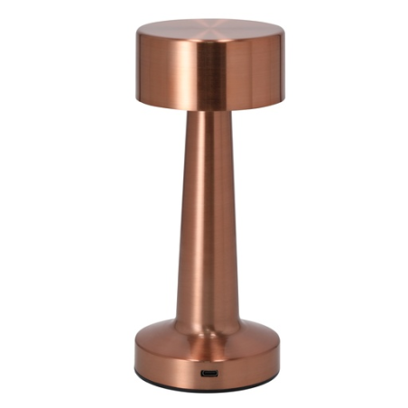 Lampe publicitaire en métal cuivré avec 24 LEDS et batterie 1200 mAh Lampe publicitaire en métal cuivré avec 24 LEDS et batterie 1200 mAh