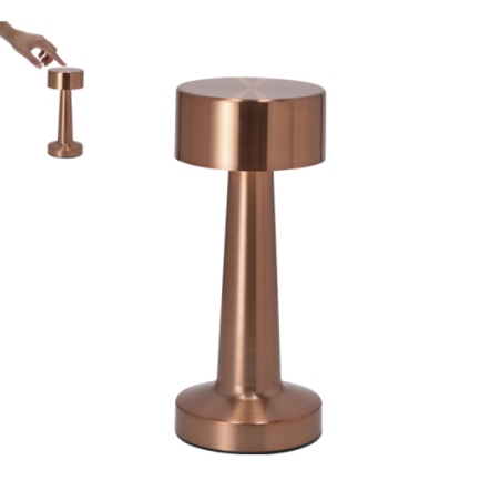 Lampe publicitaire en métal cuivré avec 24 LEDS et batterie 1200 mAh Lampe publicitaire en métal cuivré avec 24 LEDS et batterie 1200 mAh