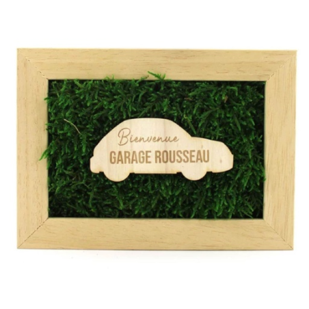 Cadre rectangle personnalisable en bois avec mousse naturel stabilisé Cadre rectangle personnalisable en bois avec mousse naturel stabilisé