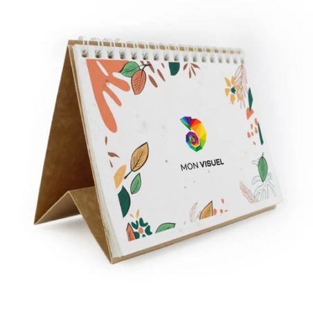 Calendrier personnalisable chevalet à spirale en papier graines Calendrier personnalisable chevalet à spirale en papier graines