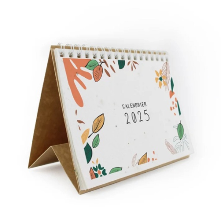Calendrier personnalisable chevalet à spirale en papier graines Calendrier personnalisable chevalet à spirale en papier graines