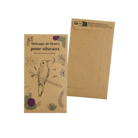 Olla personnalisable 30 cl en terre brute avec sachet de graine pour oiseau - Fabrication française Olla personnalisable 30 cl en terre brute avec sachet de graine pour oiseau - Fabrication française