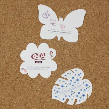 Papier graines personnalisable A6 découpe spéciale Papier graines personnalisable A6 découpe spéciale
