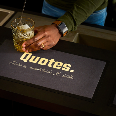 Tapis de bar personnalisé en polyester tricoté et 100% recyclé - Mojito