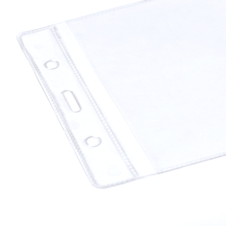 Porte-badge publicitaire vertical en PVC 3 trous - 11,3 x 18 cm - Skoll Porte-badge publicitaire vertical en PVC 3 trous - 11,3 x 18 cm - Skoll