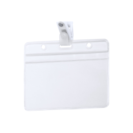 Porte-badge personnalisable en PVC avec clip de fixation et 3 trous - Solip Porte-badge personnalisable en PVC avec clip de fixation et 3 trous - Solip