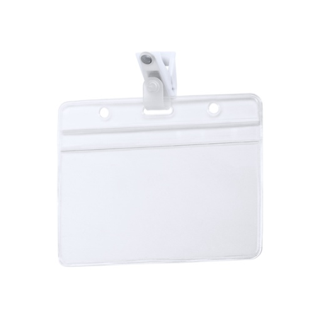 Porte-badge personnalisable en PVC avec clip de fixation et 3 trous - Solip Porte-badge personnalisable en PVC avec clip de fixation et 3 trous - Solip