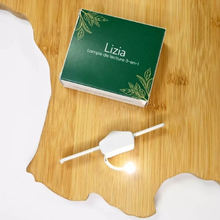 Lampe de lecture personnalisable 3 en 1 Lizia en plastique recyclé- Fabrication française Lampe de lecture personnalisable 3 en 1 Lizia en plastique recyclé- Fabrication française