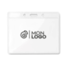 Porte-badge personnalisable en PVC avec 3 trous- 10 x 8 cm - BADGY Porte-badge personnalisable en PVC avec 3 trous- 10 x 8 cm - BADGY