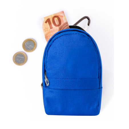 Porte monnaie personnalisable en forme de sac à dos avec mousqueton en PET - Meyvin Porte monnaie personnalisable en forme de sac à dos avec mousqueton en PET - Meyvin