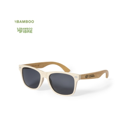 Lunettes de soleil publicitaire en bambou et verres teintés - Tinex Lunettes de soleil publicitaire en bambou et verres teintés - Tinex