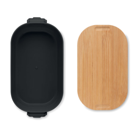 Boîte à lunch personnalisable en PP et bambou 700 ml - LEKKER Boîte à lunch personnalisable en PP et bambou 700 ml - LEKKER