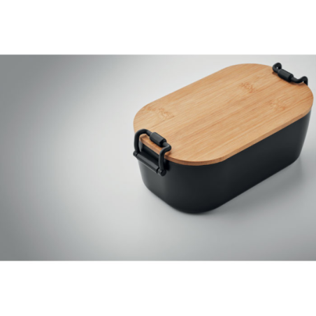Boîte à lunch personnalisable en PP et bambou 700 ml - LEKKER Boîte à lunch personnalisable en PP et bambou 700 ml - LEKKER