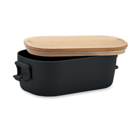 Boîte à lunch personnalisable en PP et bambou 700 ml - LEKKER Boîte à lunch personnalisable en PP et bambou 700 ml - LEKKER