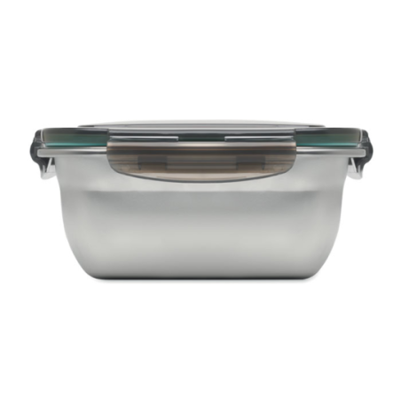 Boîte à lunch personnalisable en inox et PP recyclé 1,5L avec séparateur - LOX PLUS Boîte à lunch personnalisable en inox et PP recyclé 1,5L avec séparateur - LOX PLUS