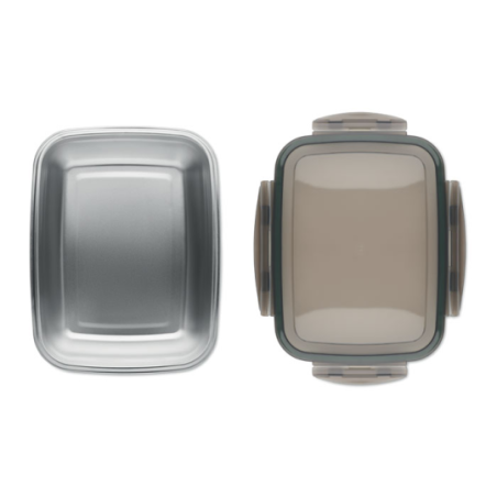 Boîte à lunch personnalisable en inox et PP recyclé 1,5L avec séparateur - LOX PLUS Boîte à lunch personnalisable en inox et PP recyclé 1,5L avec séparateur - LOX PLUS