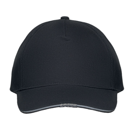 Casquette publicitaire en coton 200 g/m2 avec LED dans la visière 5 pans - LUZCAP Casquette publicitaire en coton 200 g/m2 avec LED dans la visière 5 pans - LUZCAP